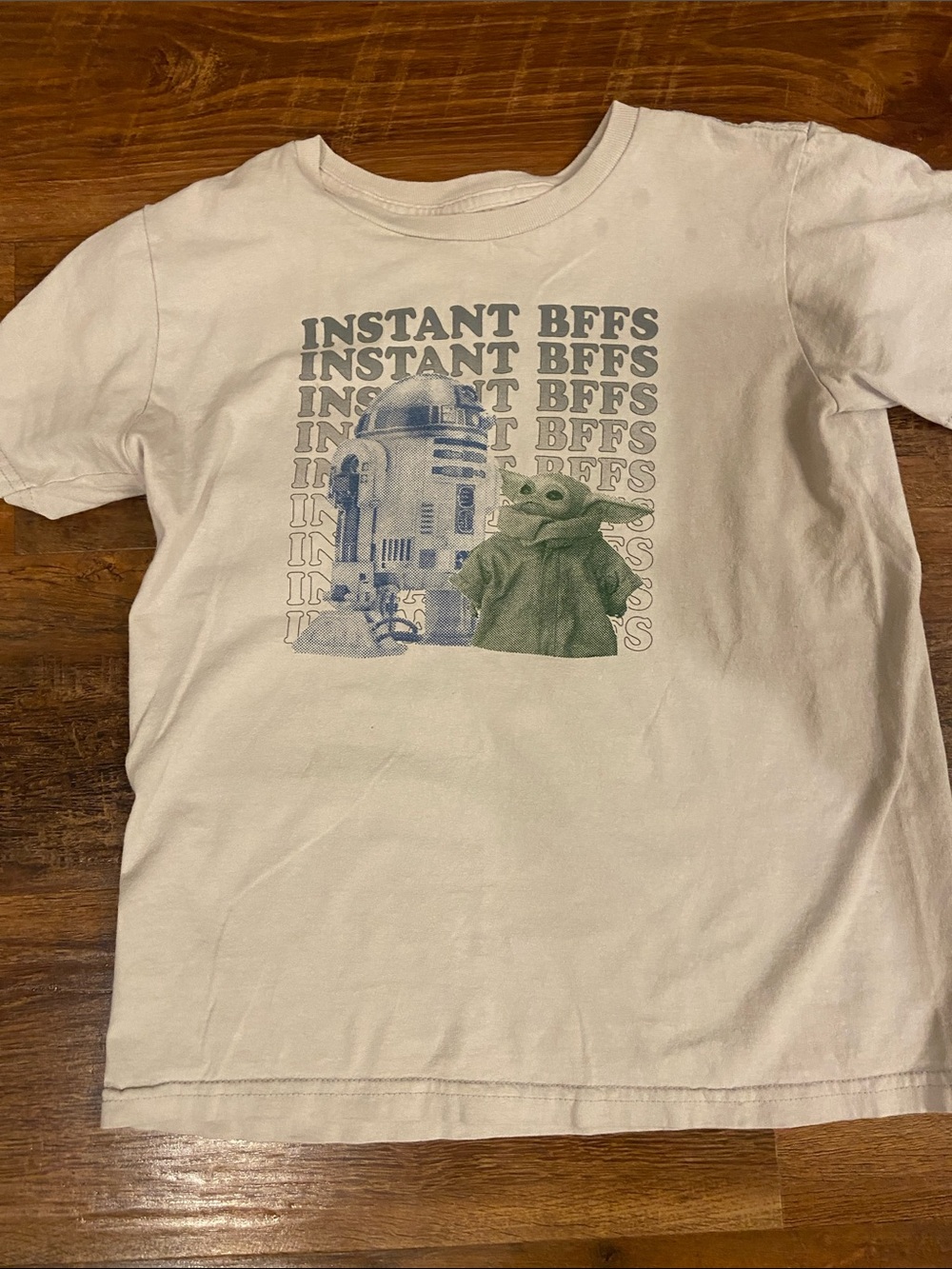 Star Wars Cream Kids R2-D2 & Grogu Graphic Tee